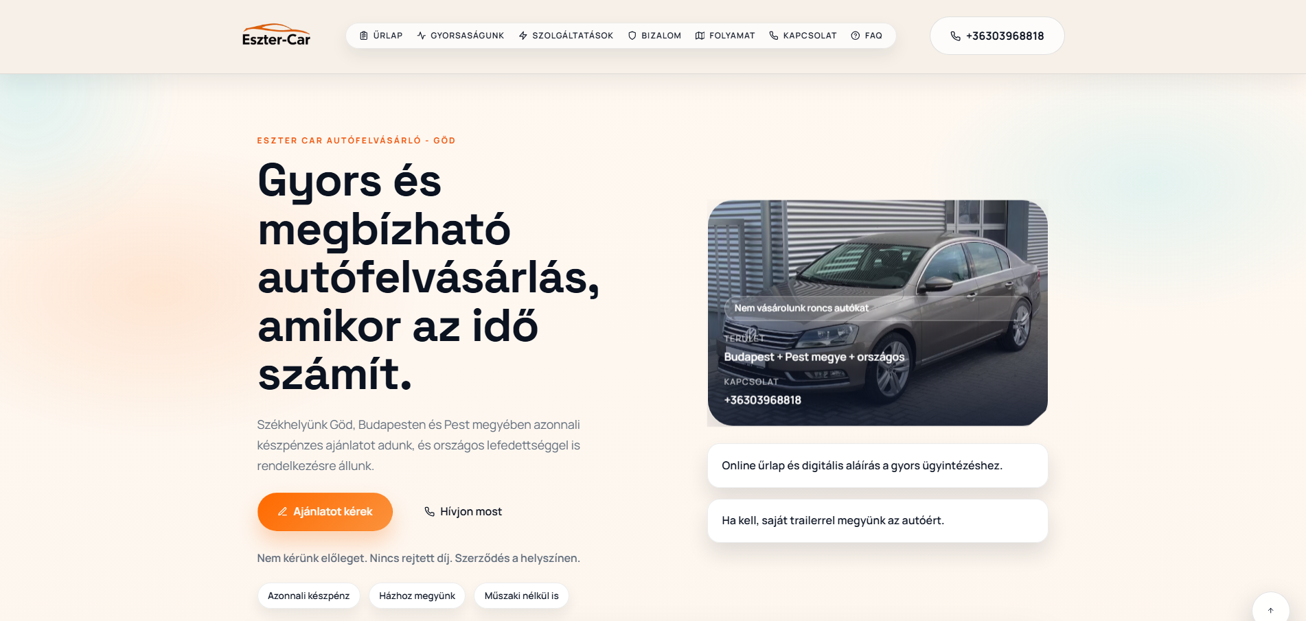 Eszter-Car projekt előnézet